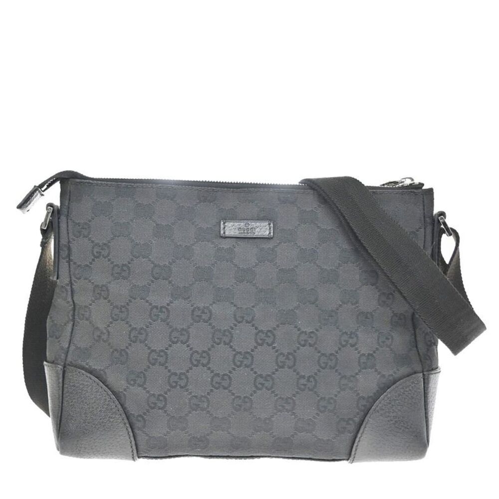 Gucci Web Loop Gg Canvas Black Canvas Shoulder Bag Bag